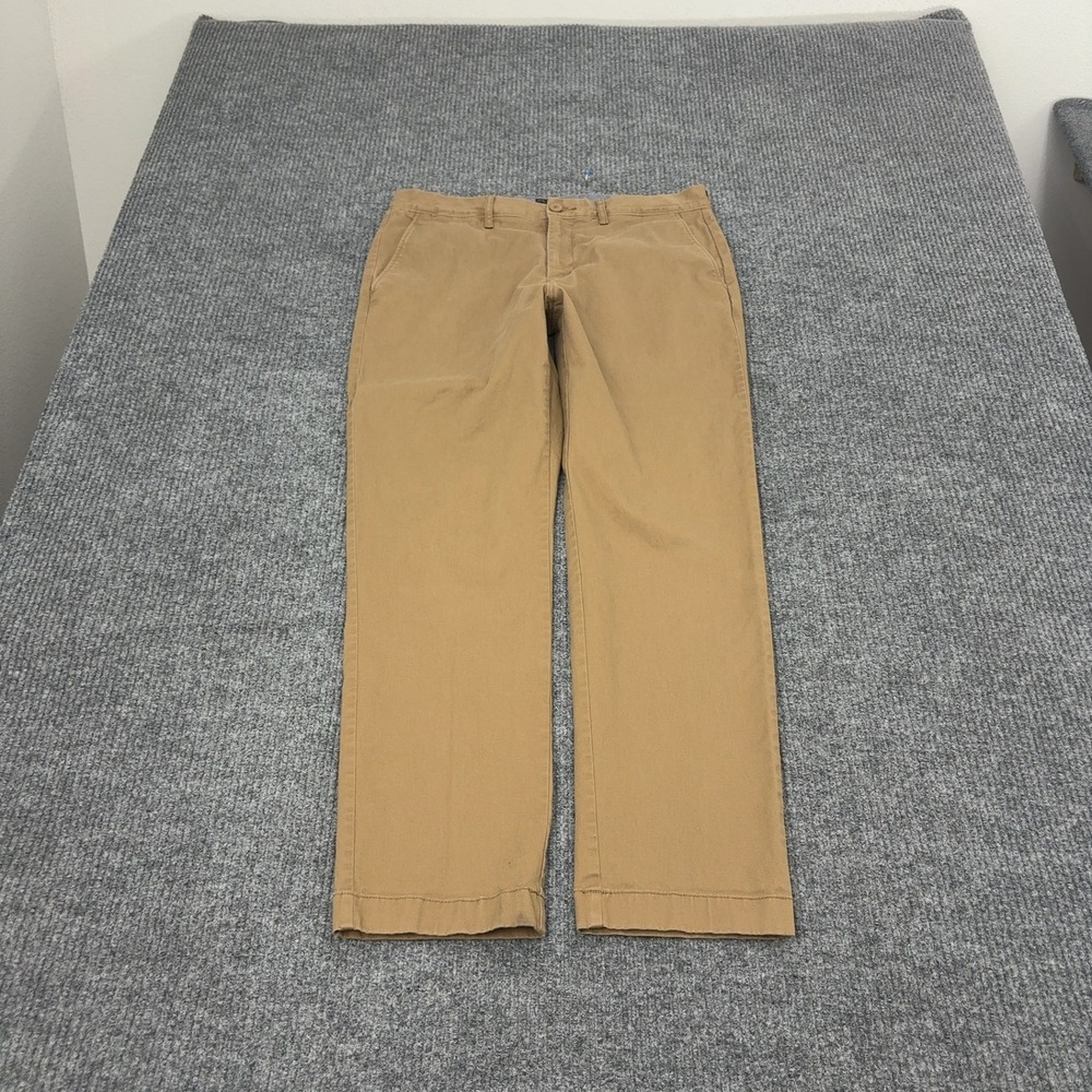 J Crew Pants Mens 32x30 Brown Cotton 770 Straight Chino Casual Classic